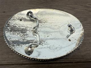 VTG MONTANA SILVERSMITH'S SILVER PLATED ENGRAVED BELT BUCKLE